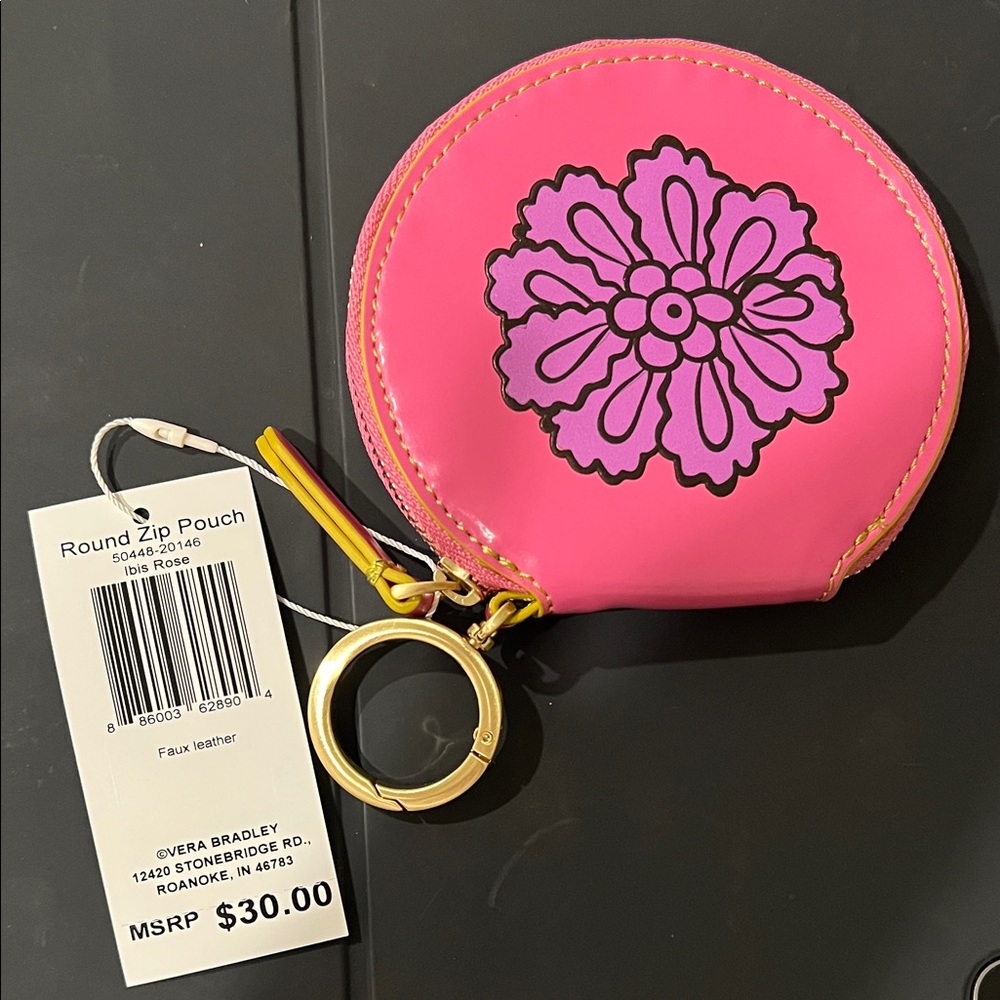 Vera Bradley Pink Floral Zip Pouch